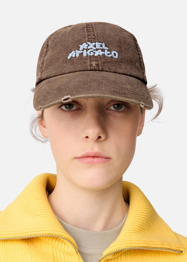 Шапка с козирка AXEL ARIGATO AXEL ARIGATO Embroidered Distressed Washed Cap Кафяво | X3962001, 5