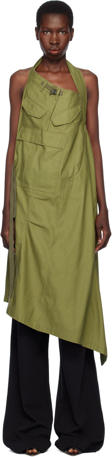 Pокля Junya Watanabe Junya Watanabe Cotton Midi Dress Зелено | JO-A003-051, 0