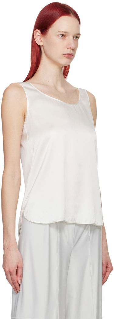 Потник Max Mara Max Mara Leisure Pan Silk Tank Top Бяло | 2416161038600, 1