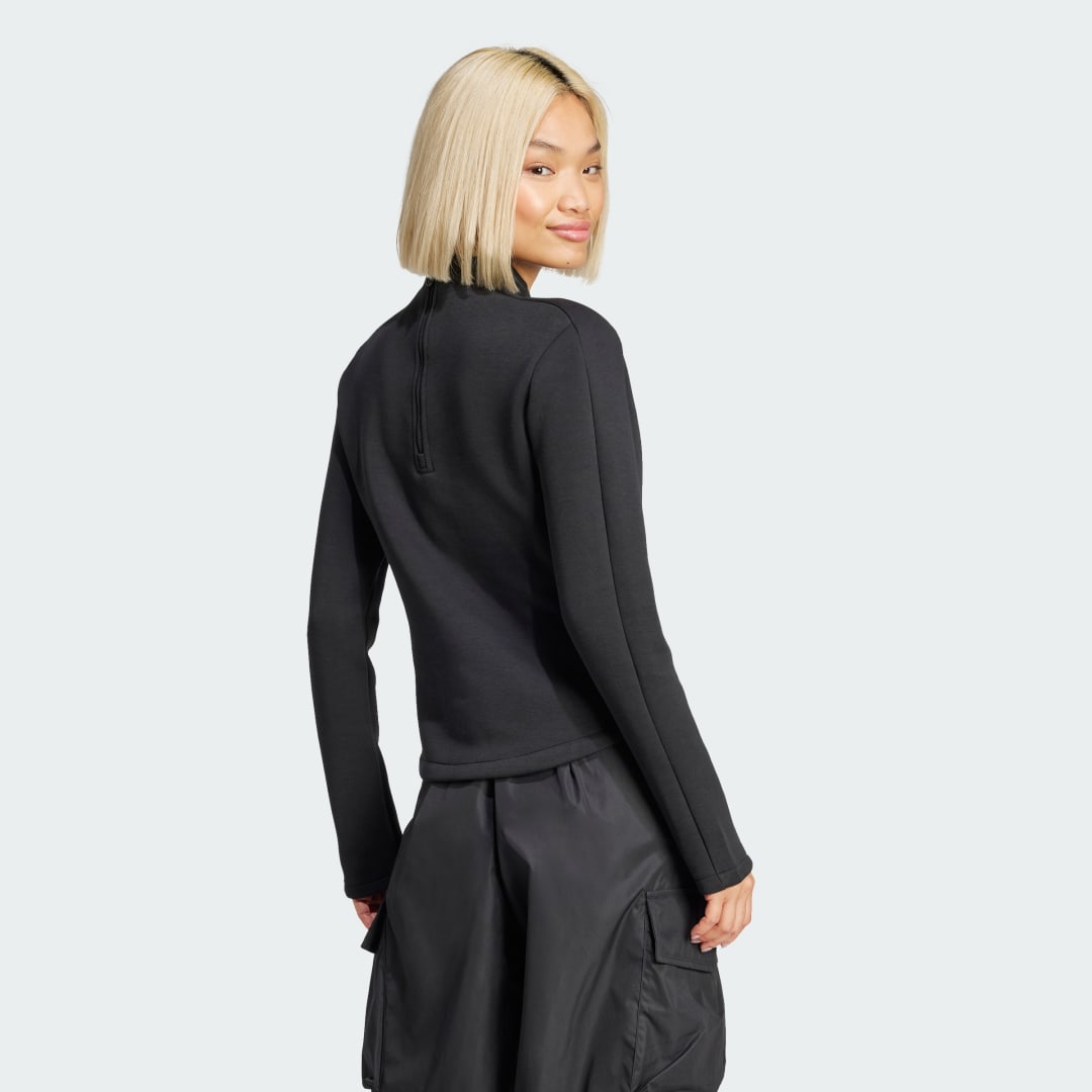 Суитчър adidas Performance Long Sleeve Mock Neck Top Черно | JJ0937, 1