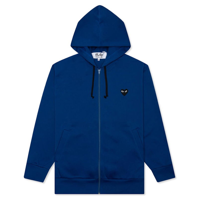 Суитчър Comme des Garçons Big Black Heart Zip Hoodie Тъмно синьо | AZ-T253-051-2