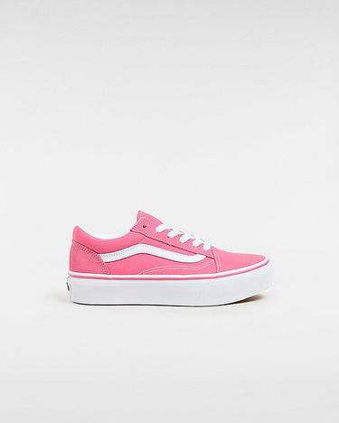 Кецове и обувки Vans Youth Old Skool Platform Shoes (8-14 Years) (honey Suckle) Youth Pink, Size 2.5 Розово | VN0009PDG3X, 0