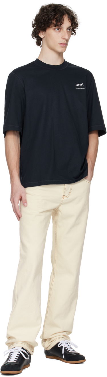 Дънки AMI AMI Paris Classic Fit Jeans Бежово | HTR001.DE0039, 3