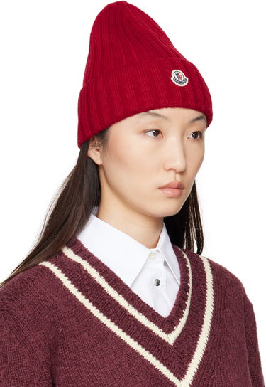 Шапка Moncler Moncler Wool Ribbed Beanie Червено | K20933B00036A9327, 1