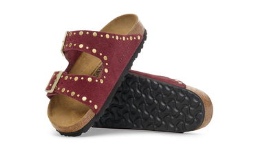 Кецове и обувки Birkenstock Arizona Rivet Suede Leather Regular Fit Sandals Бургунди | 1030329, 3