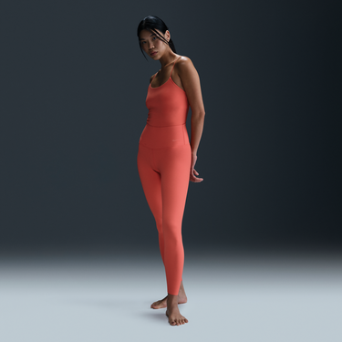 Комбинезон Nike Nike Zenvy 7/8 Ribbed Leggings with High Waist and Gentle Support Оранжево
 | HF1443-814, 1