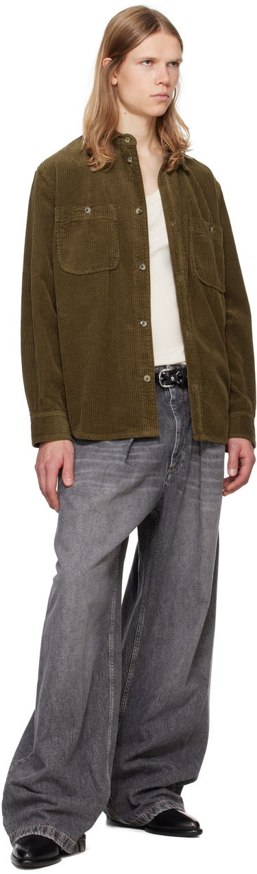 Риза ISABEL MARANT Isabel Marant Nario Corduroy Shirt Зелено | CH0198HA-B4G03H, 3