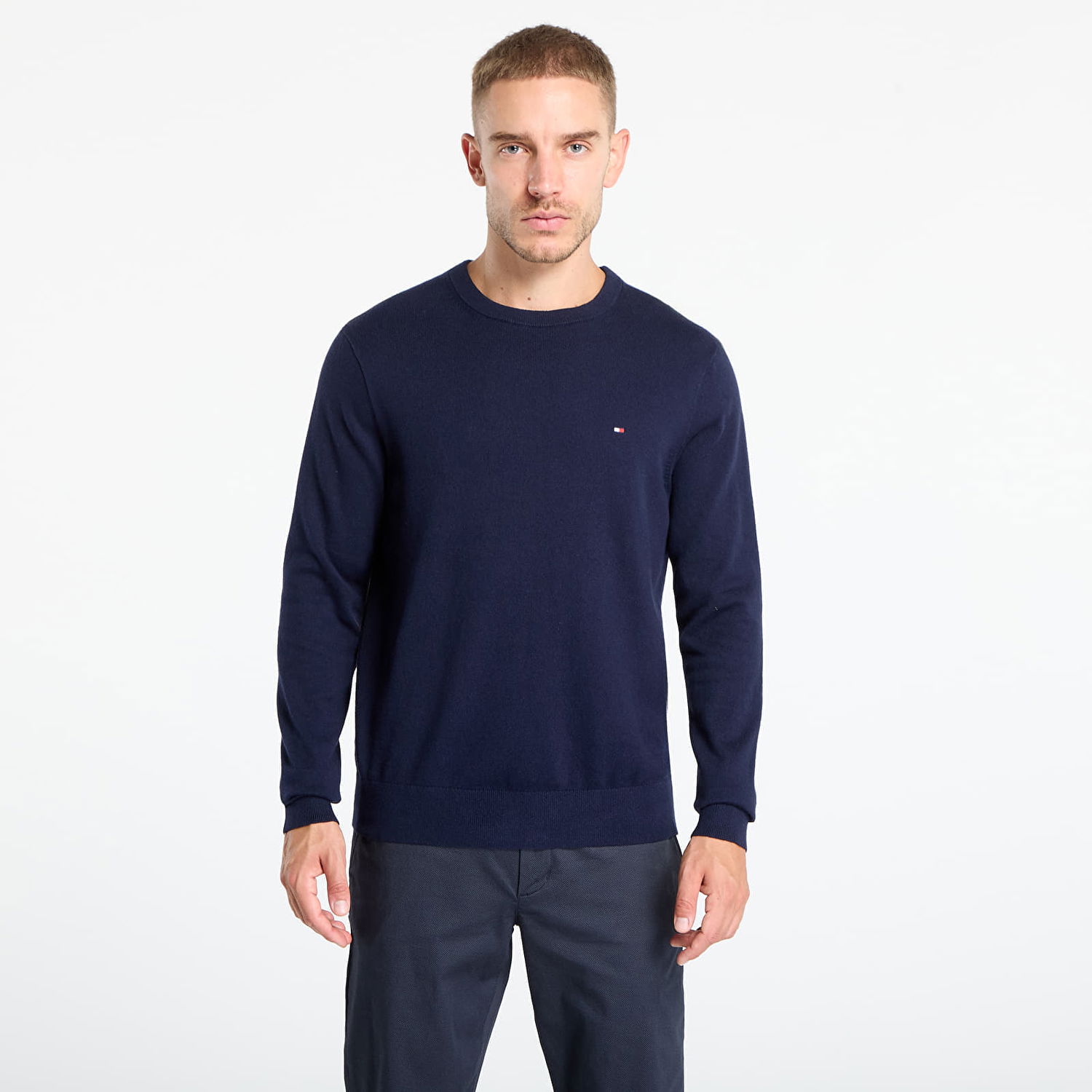 Пуловер Tommy Hilfiger Tommy Hilfiger Pima Cotton Cashmere Crew Neck Sweater Тъмно синьо | MW0MW28046 DW5, 0