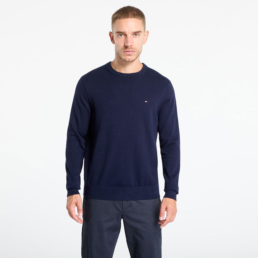 Пуловер Tommy Hilfiger Tommy Hilfiger Pima Cotton Cashmere Crew Neck Sweater Тъмно синьо | MW0MW28046 DW5