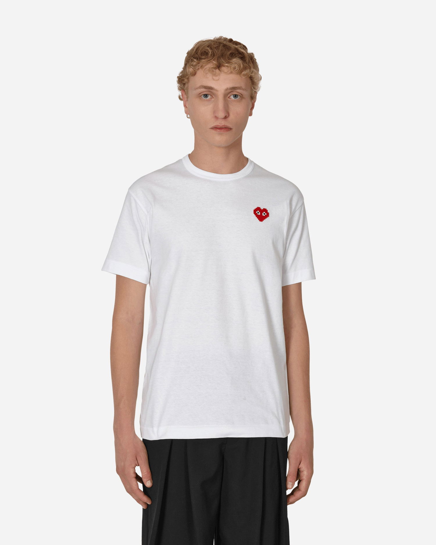 Тениска Comme des Garçons Invader Heart Бяло | P1T322 2, 0
