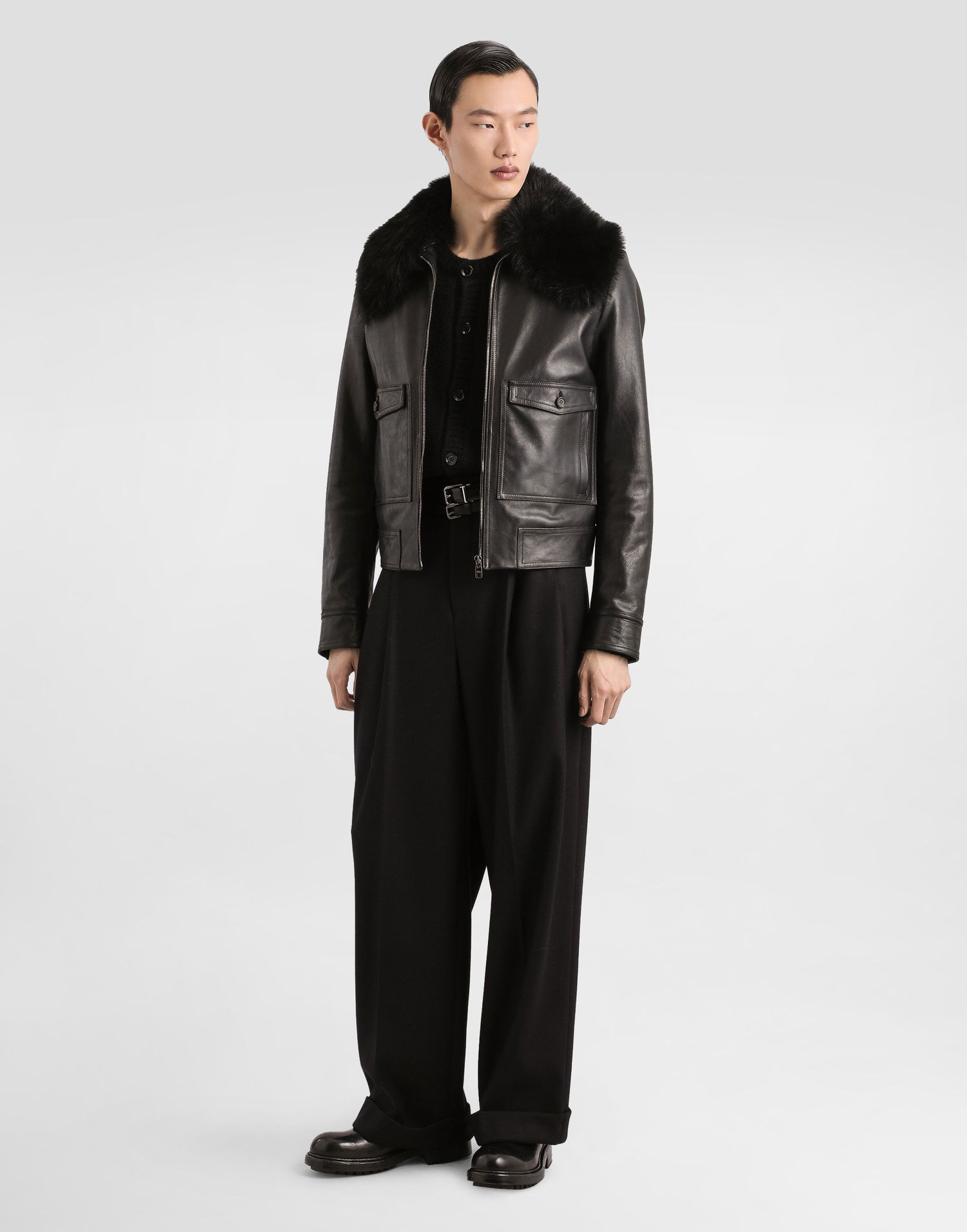 Панталони Dolce & Gabbana Dolce & Gabbana Wool Cropped Trousers Черно | GP168THU2A8N0000, 1