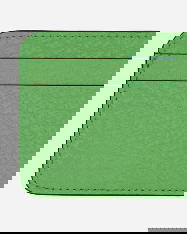 Портфейл Acne Studios Leather Card Holder Зелено | CG0245- AB8, 5