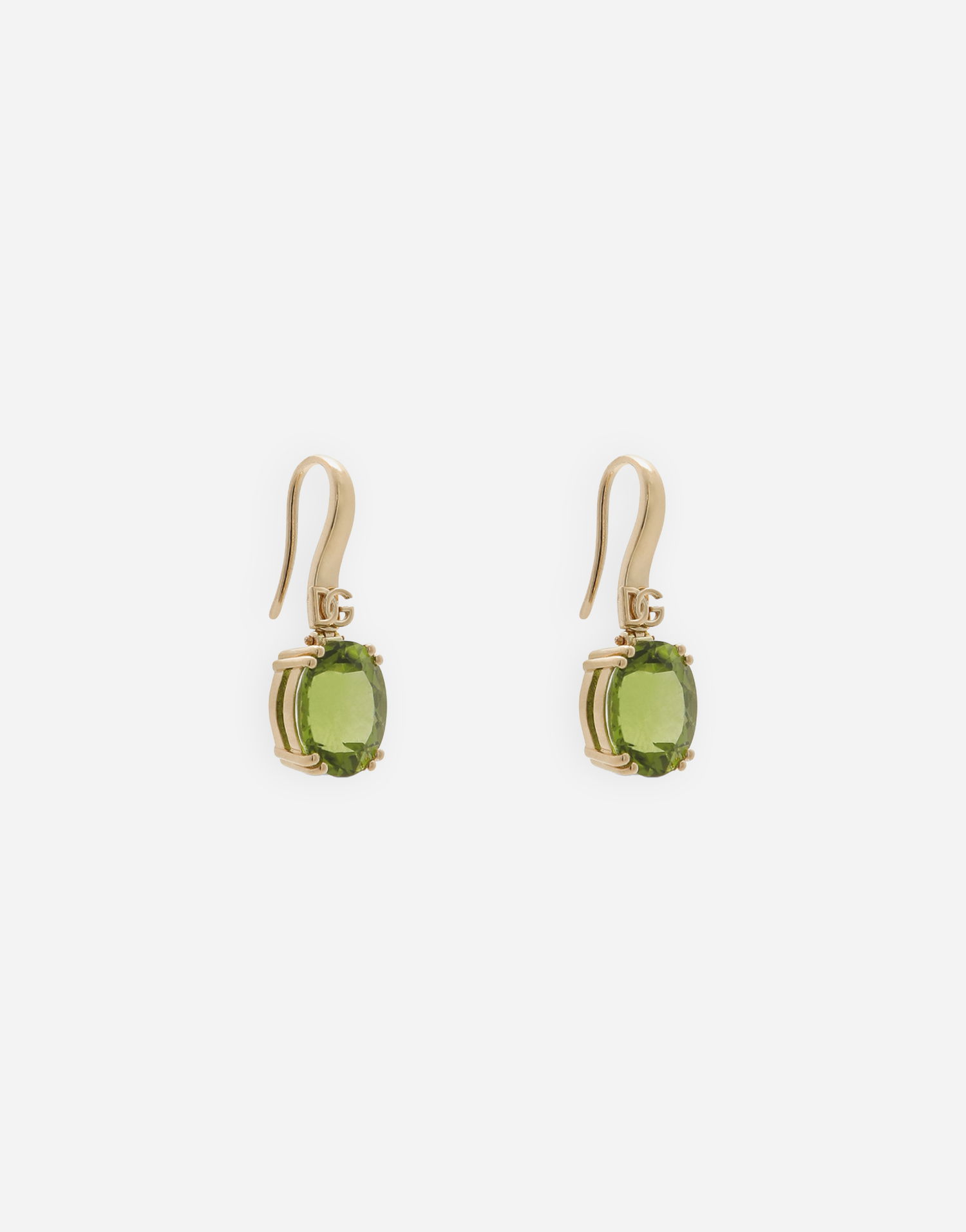 Обеци Dolce & Gabbana Anna Gold 18kt Earrings With Peridots Зелено | WEQA2GWPE01ZOO00, 1