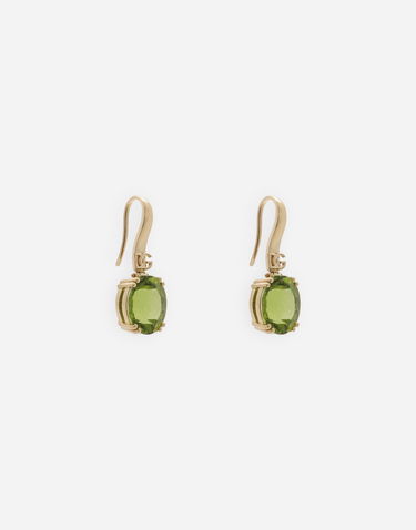 Обеци Dolce & Gabbana Anna Gold 18kt Earrings With Peridots Зелено | WEQA2GWPE01ZOO00, 1
