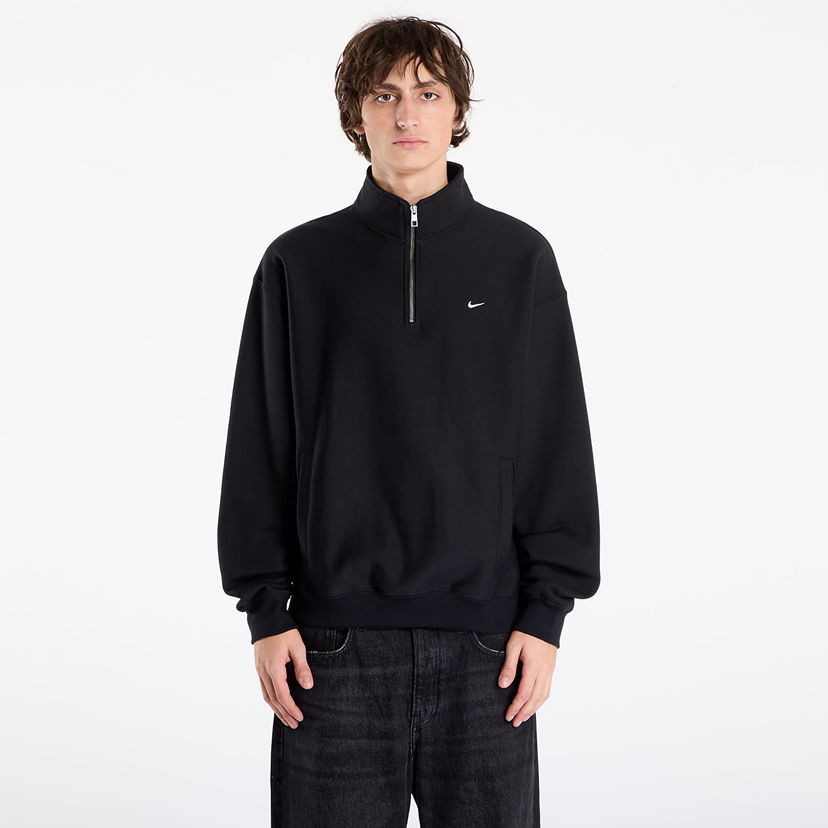 Суитчър Nike Solo Swoosh Fleece Quarter-Zip Top Черно | HV1094-010