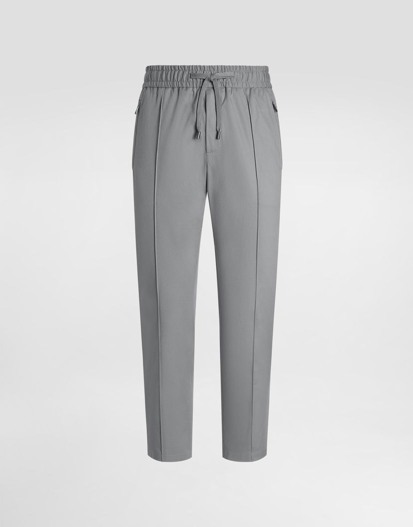 Панталони Dolce & Gabbana Dolce & Gabbana Cotton Gabardine Jogging Trousers Сиво | GYACEZFUFNVN0493