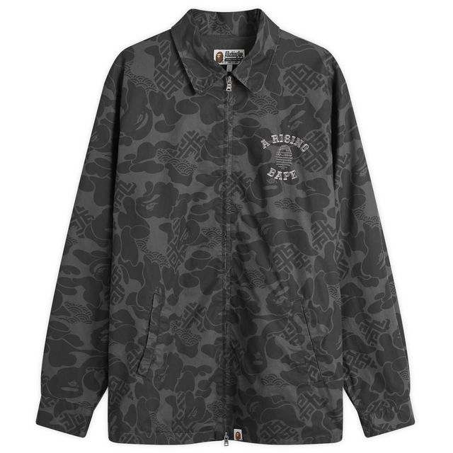 A Bathing Ape Men's Asia Camo Zip Jacket in Black, Size Large | END. Clothing