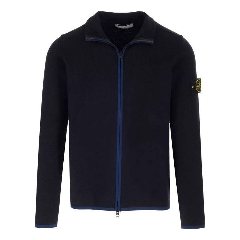 Пуловер Stone Island Compass-Patch High-Neck Zipped Cardigan Синьо | 7915503A1-V0020, 0
