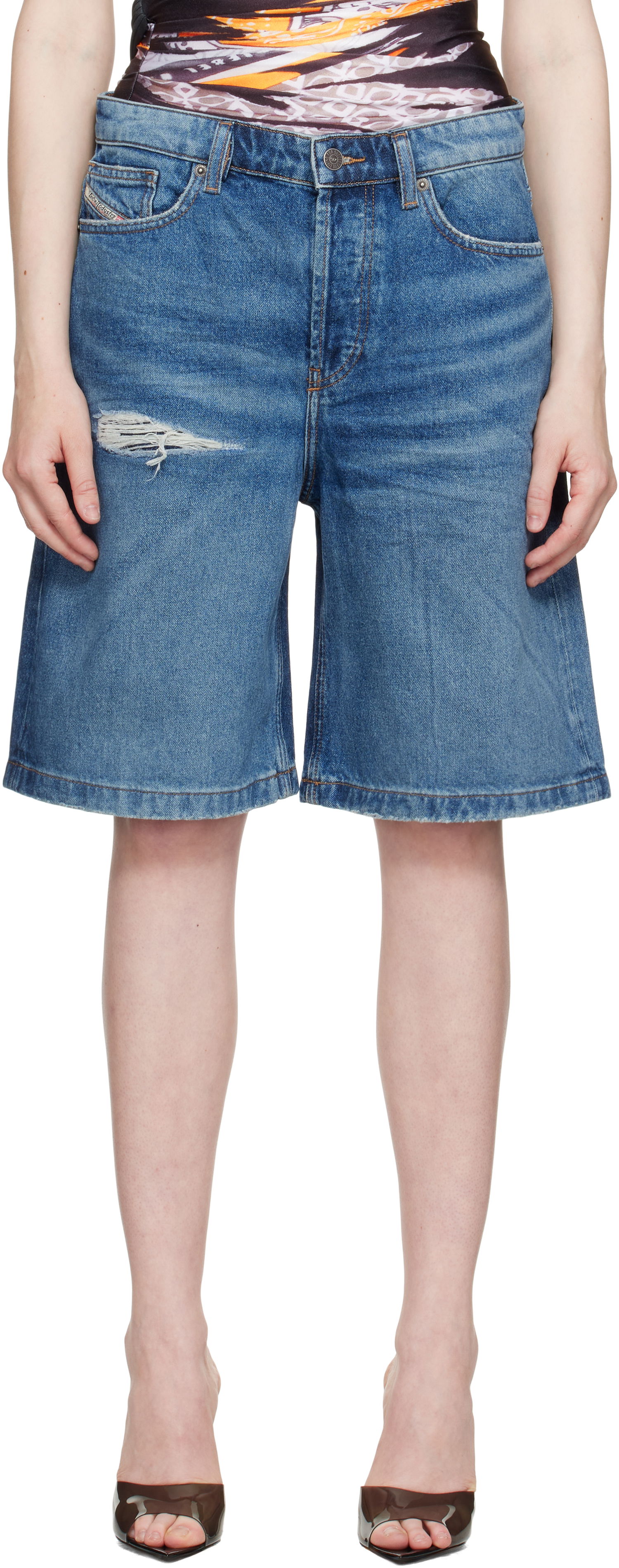 Къси панталони Diesel Diesel De-Sire-Short Denim Shorts Синьо | A14051 0GRDY, 0