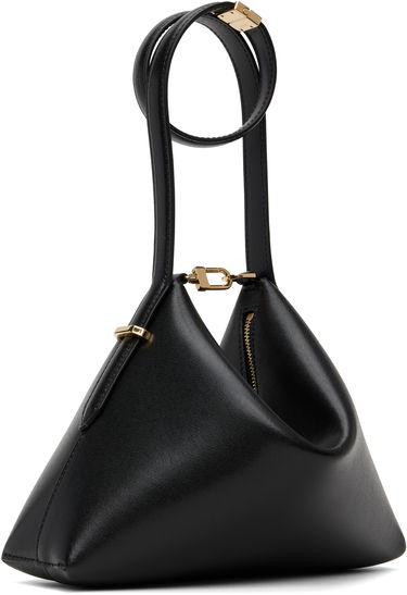 Дамска чанта TOTEME TOTEME Bevel Leather Wristlet Clutch Черно | 253-WAL0090-LE0025, 1