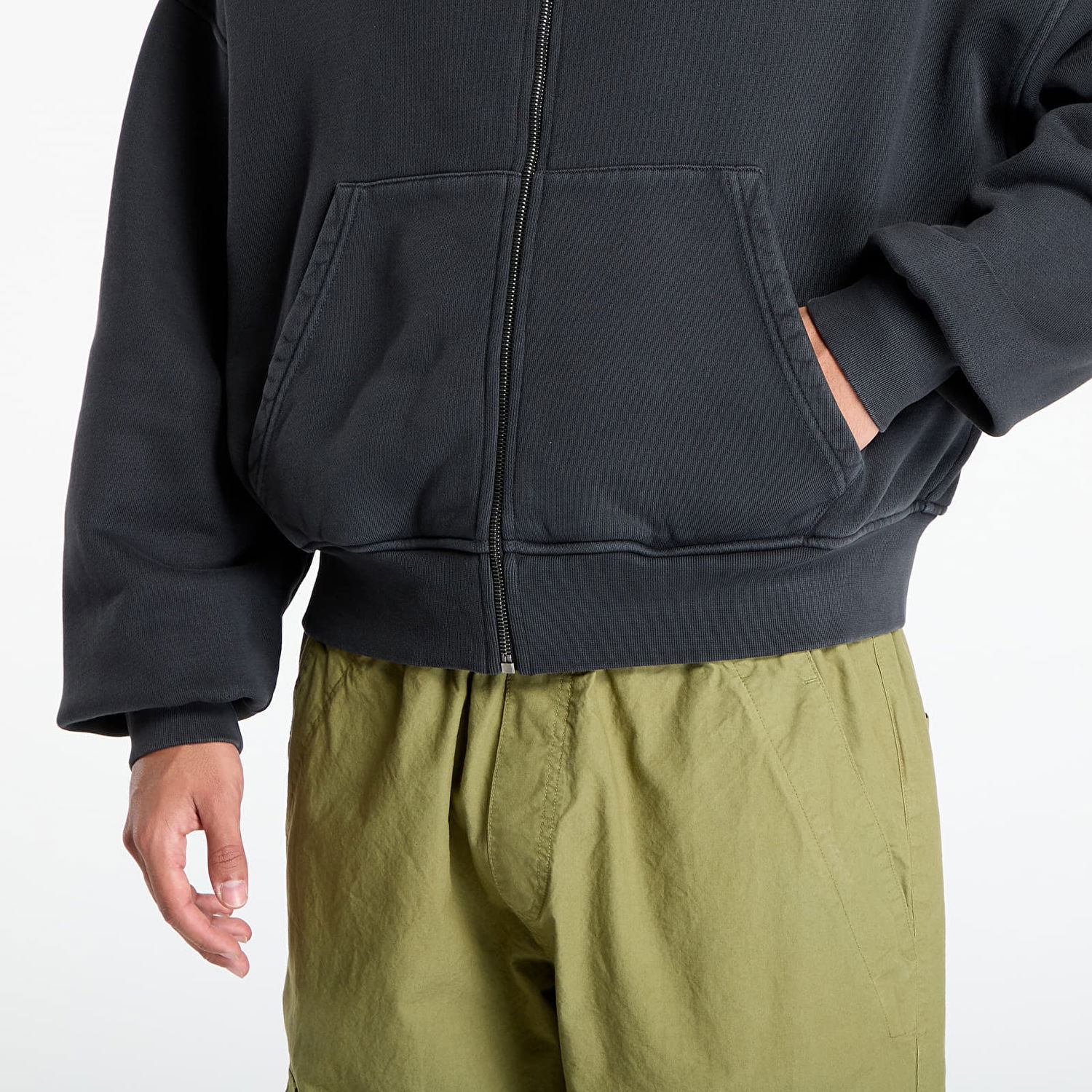 Суитчър Palm Angels Palm Angels GD Curved Logo Zip Hoodie Черно | PMBE02AF25FLE0021310, 1
