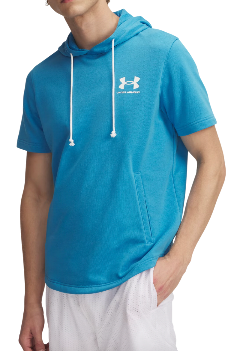 Суитчър Under Armour Rival Terry Short Sleeve Hoodie Синьо | 1370396-452, 0