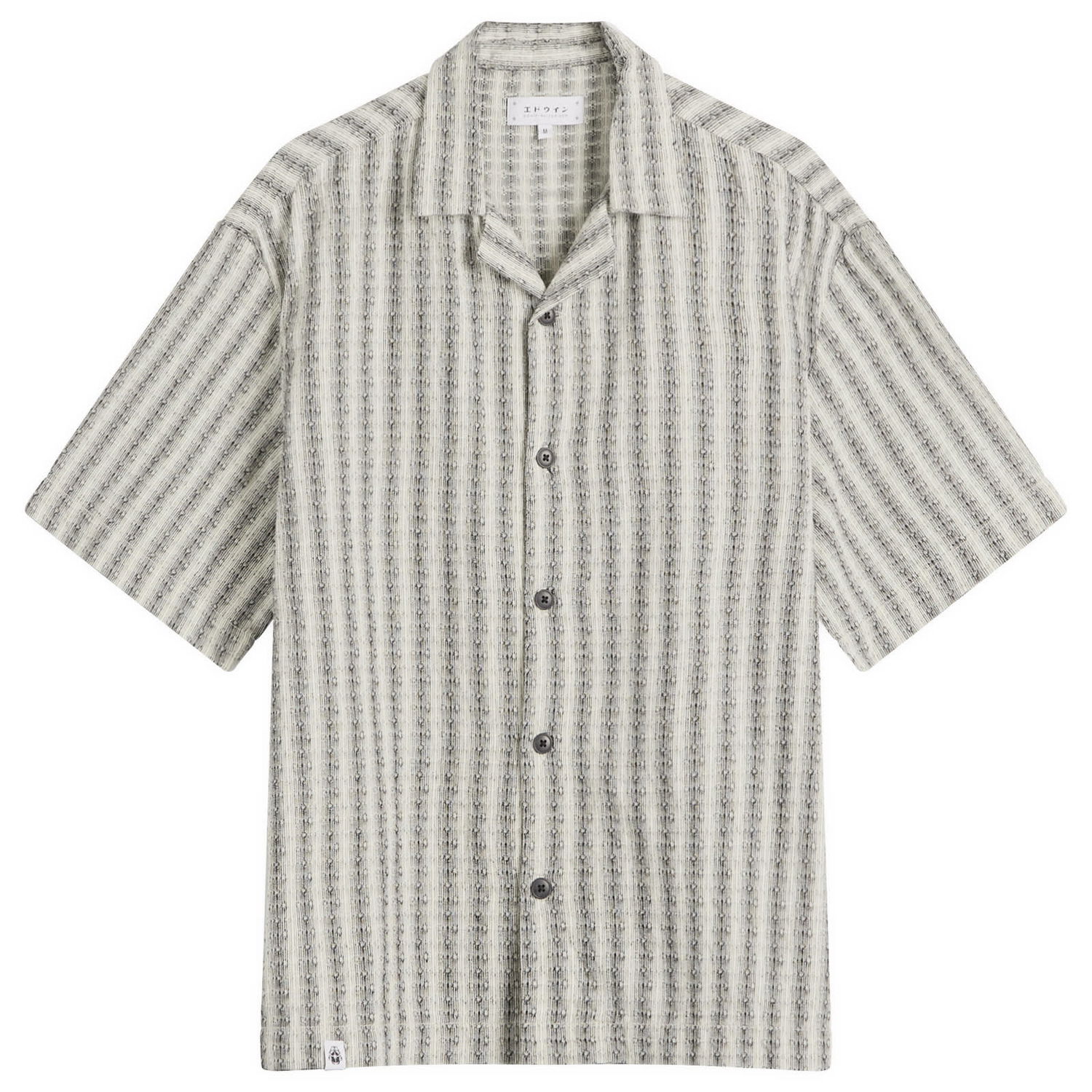 Риза EDWIN Saga Striped Short Sleeve Shirt Бежово | I035018-0D267, 1