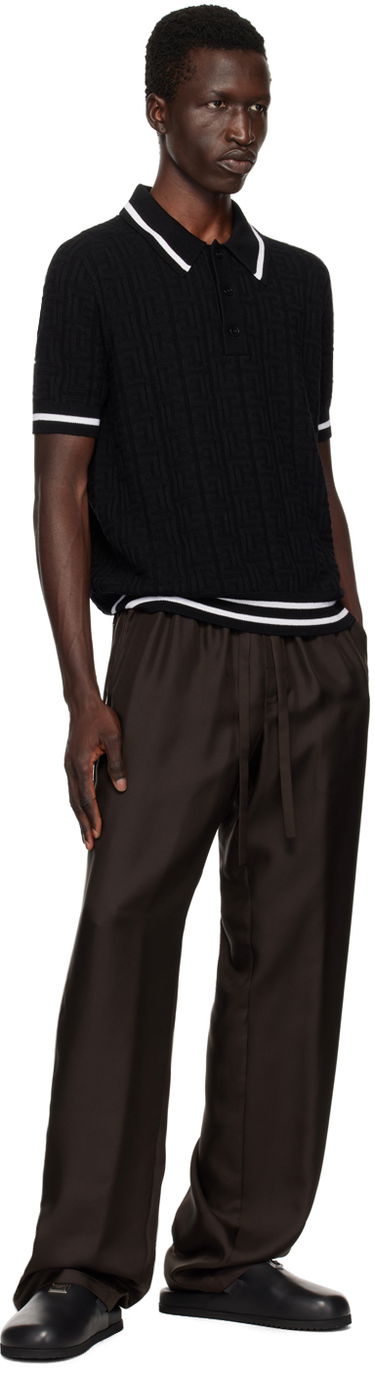 Панталони Dolce & Gabbana Silk Lounge Pants Кафяво | GVRMAZFU1S4, 3