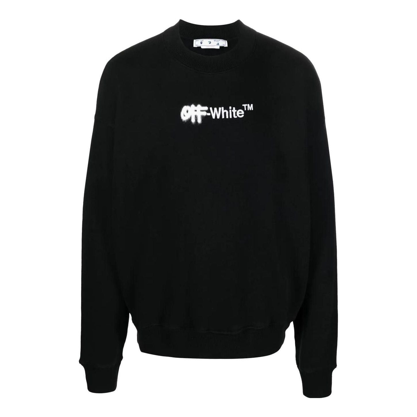 Пуловер Off-White Logo Embroidered Sweatshirt Черно | OMBA054F22FLE0011001, 0