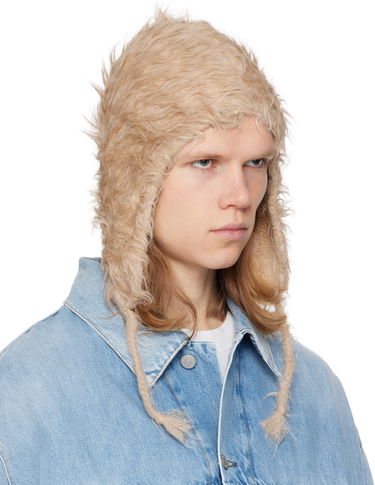 Шапка Acne Studios Acne Studios Fluffy Beanie Бежово | C40395-, 1