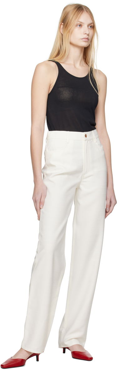 Панталони Loulou de Saison Loulou de Saison Ardea Trousers Бяло | ARDEA, 3