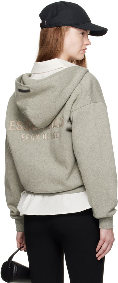 Суитчър Fear of God ESSENTIALS Classic Fit Zip-Up Hoodie Сиво | 192SP255095FW, 2