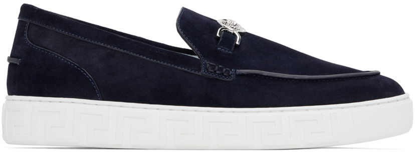 Кецове и обувки Versace Navy Medusa '95 Greca Loafers Тъмно синьо | 1014798_1A09919