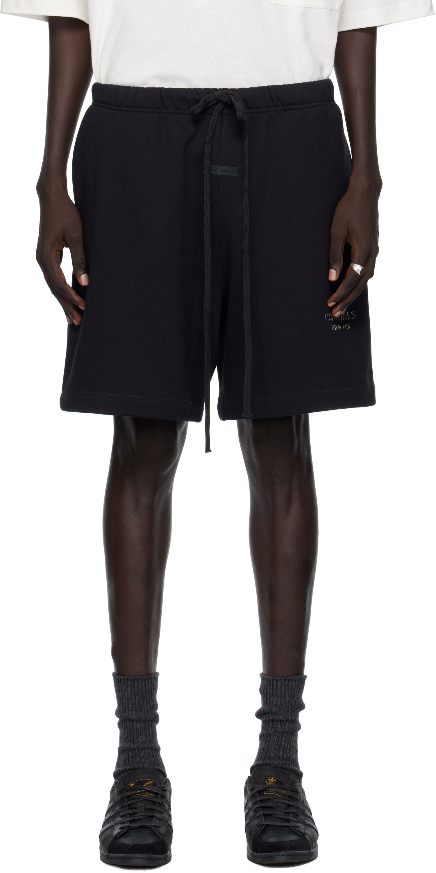 Къси панталони Fear of God ESSENTIALS Soccer Fleece Shorts Черно | 160SP252000F, 0