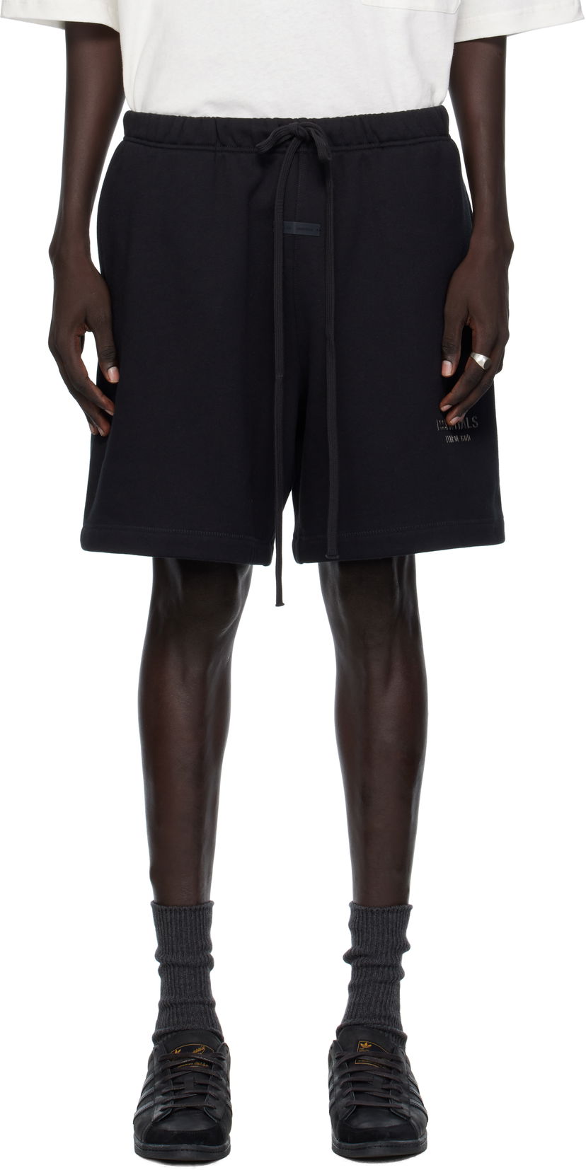 Къси панталони Fear of God ESSENTIALS Soccer Fleece Shorts Черно | 160SP252000F