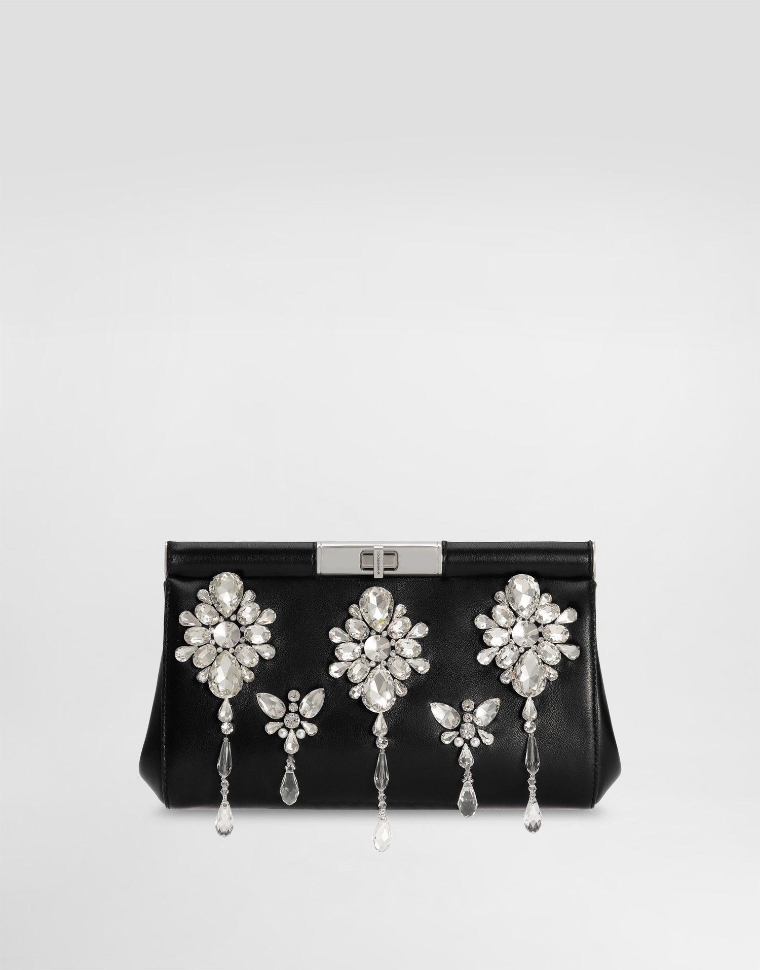 Дамска чанта Dolce & Gabbana Dolce & Gabbana Marlene Crystal Embroidered Clutch Черно | BB7620AX07380999, 0