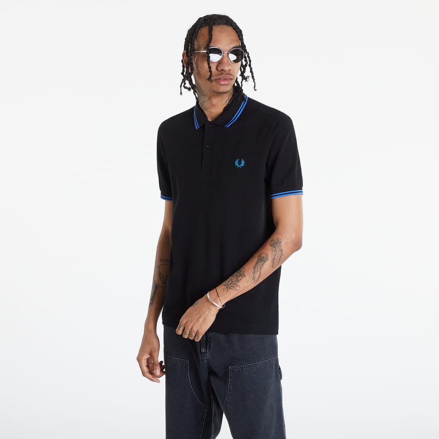 Поло тениска Fred Perry Twin Tipped Shirt Черно | M3600 P24, 0