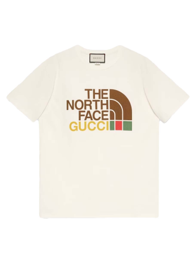 Тениска Gucci The North Face x Cotton T-shirt Бяло | 615044 XJDBZ 9095