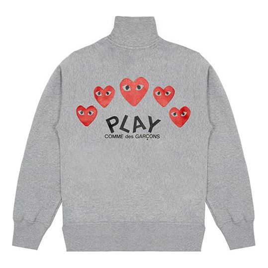 Суитчър Comme des Garçons COMME des GARCONS PLAY 5 Hearts Full Zip Jacket Сиво | AZ-T251-051-1, 0