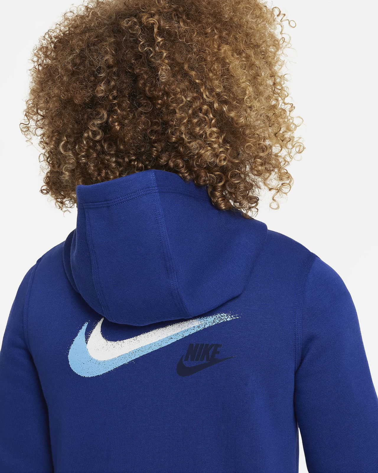 Суитчър Nike NSW Fleece Full-Zip Hoodie Синьо | FZ4716-455, 1