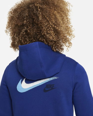 Суитчър Nike NSW Fleece Full-Zip Hoodie Синьо | FZ4716-455, 1