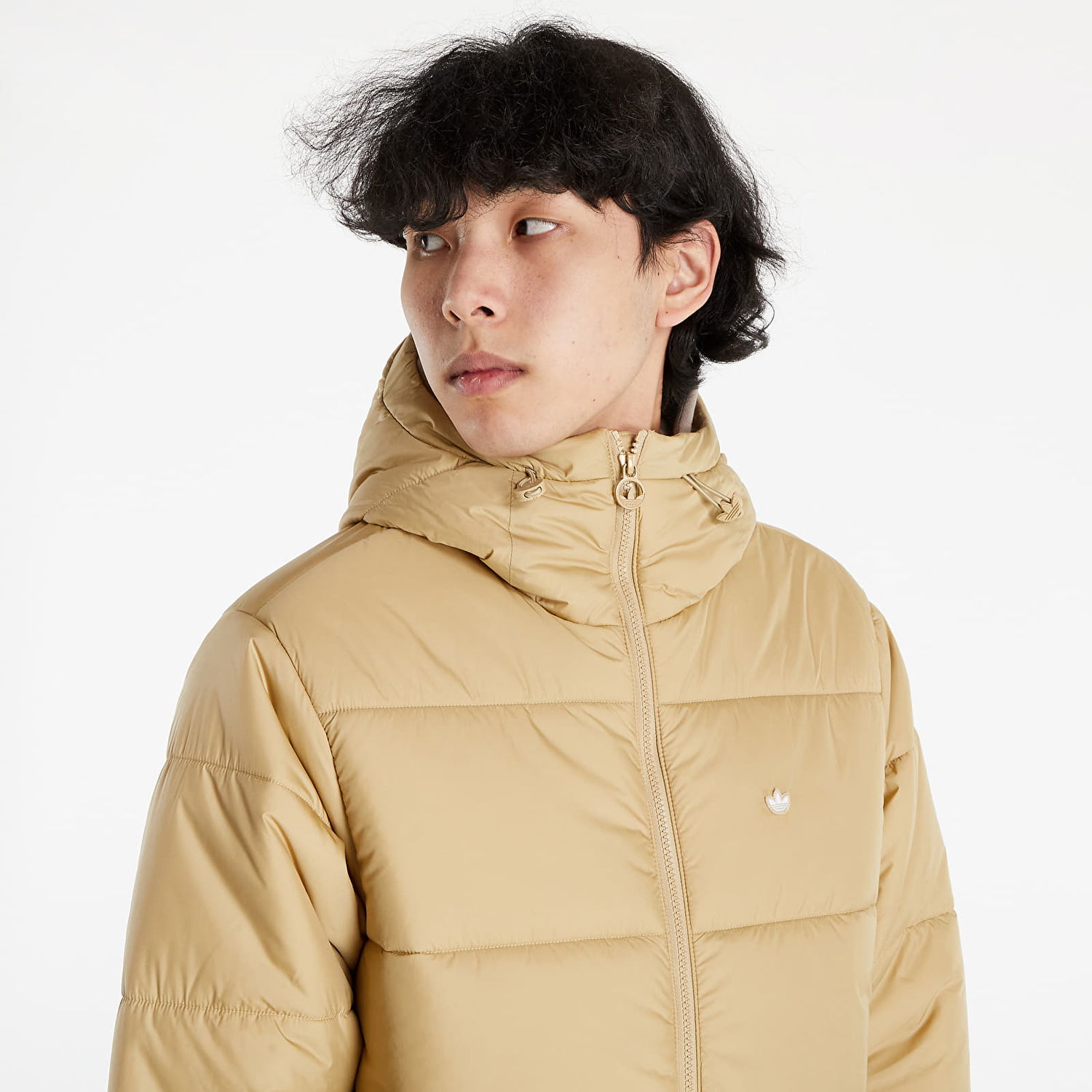 Пухо яке adidas Originals Hooded Puffer Бежово | H13556, 1