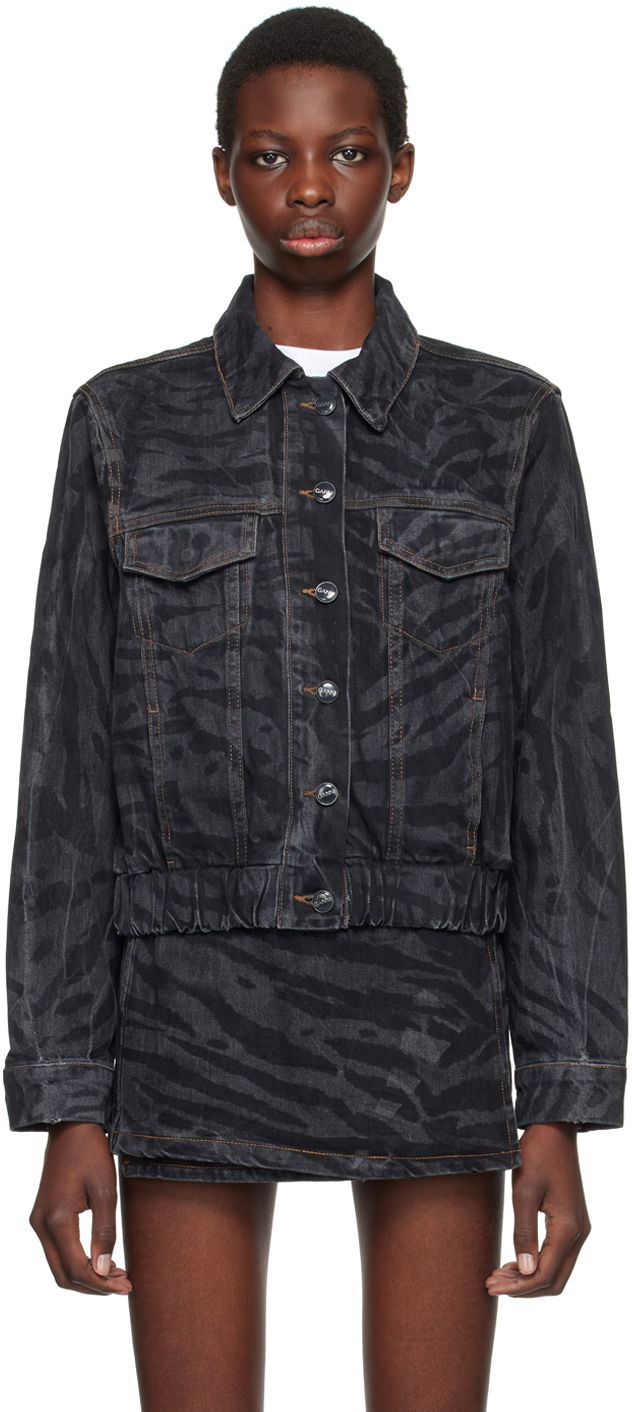 Black Lazer Denim Jacket