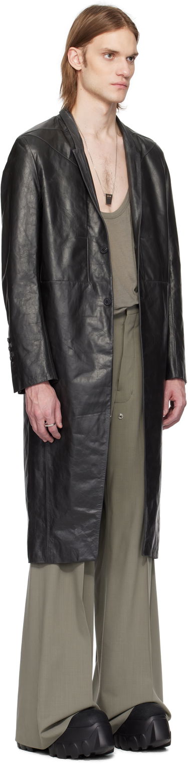 Палта Rick Owens Rick Owens Hollywood Lido Leather Coat Черно | RU01E5954 LTP, 1