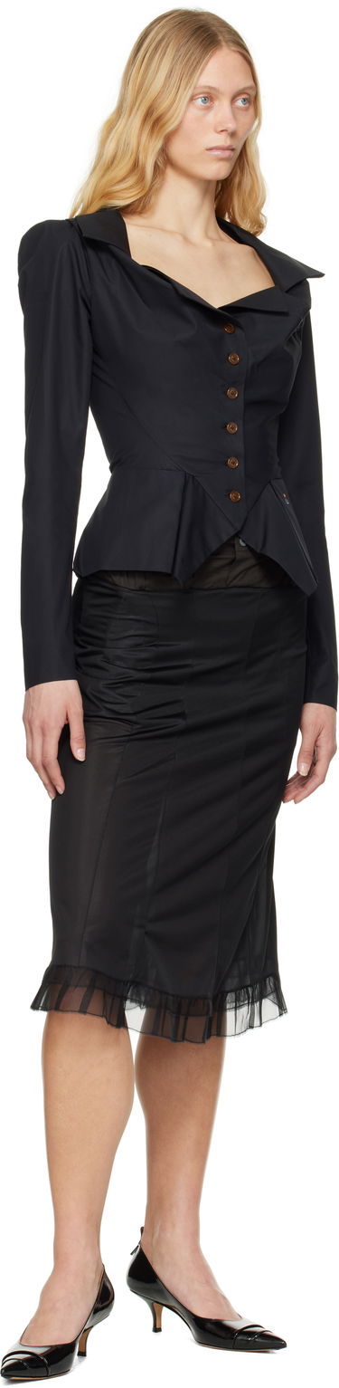 Риза Vivienne Westwood Vivienne Westwood Monday Peplum Shirt Черно | 15010061-W009Q-, 3
