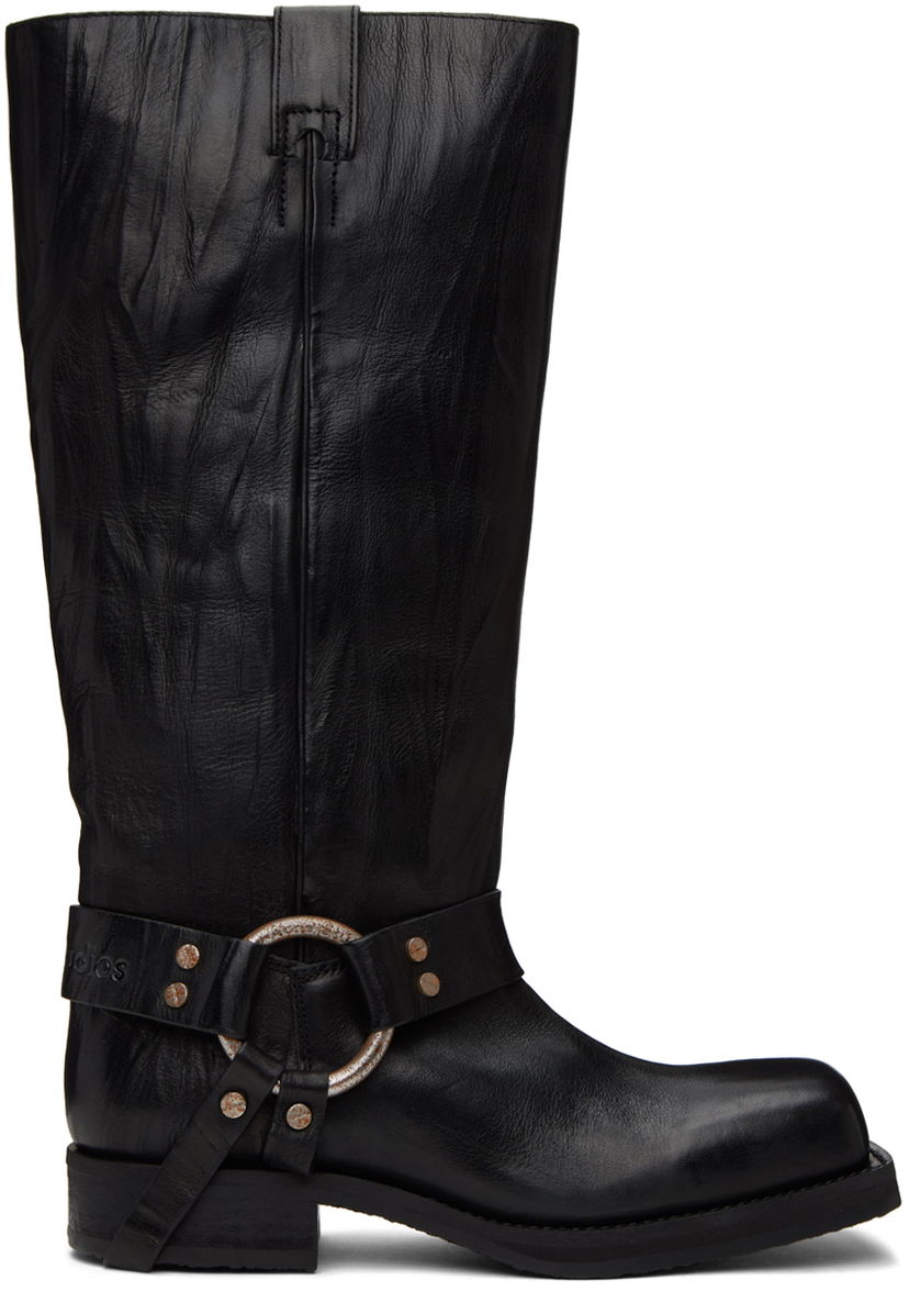 Кецове и обувки Acne Studios Black Buckle Boots Черно | AD0663-