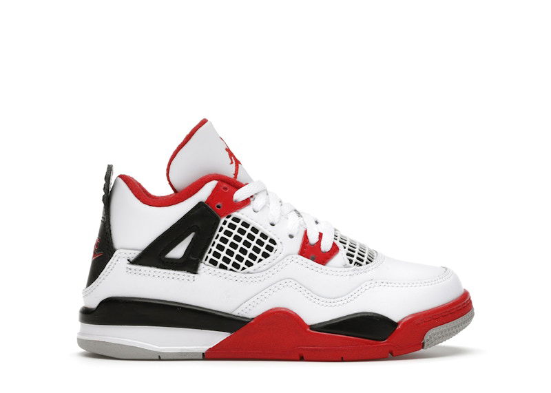 Кецове и обувки Jordan Jordan 4 Retro Fire Red (2020) Бяло | BQ7669-160, 0