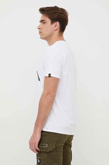 Тениска Alpha Industries NASA Rainbow Reflective Tee Бяло | 178501RR.09, 2