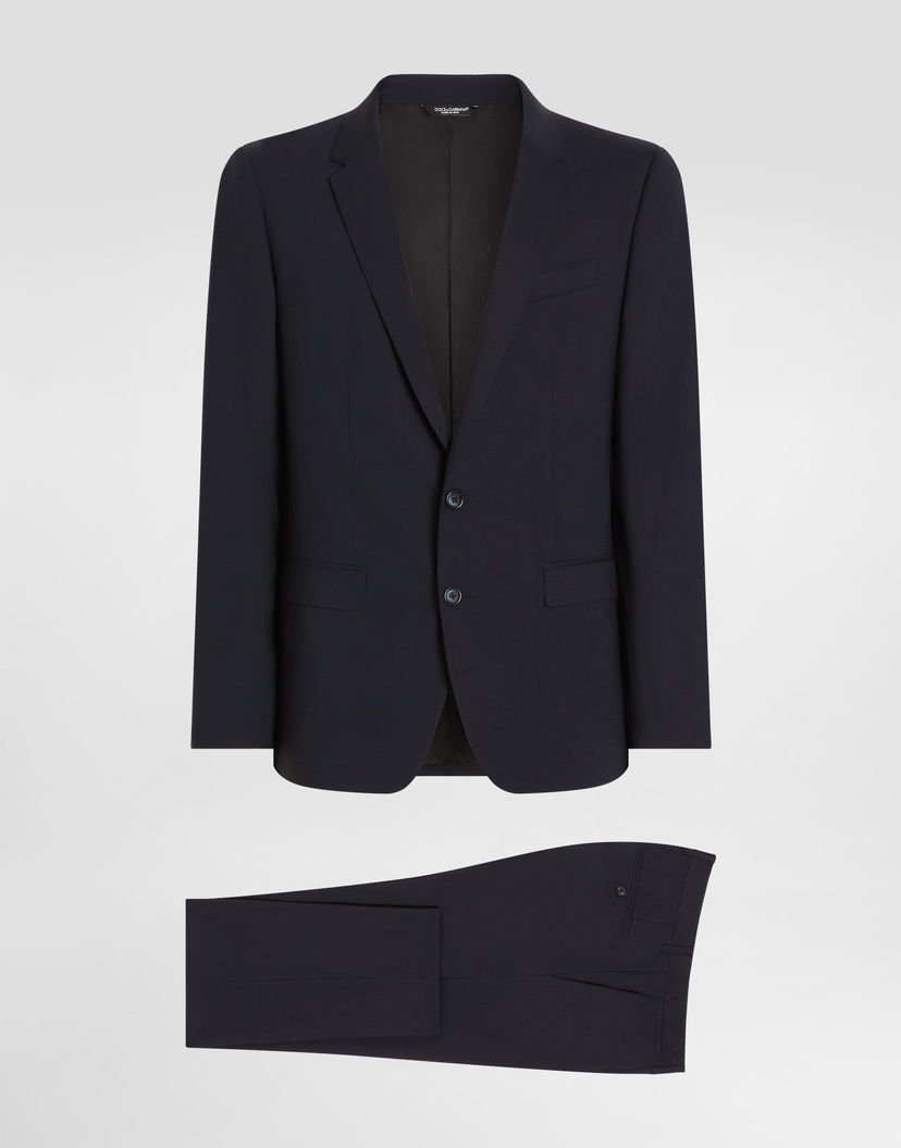 Комплект Dolce & Gabbana Dolce & Gabbana Martini-Fit Stretch Wool Suit Тъмно синьо | GK0EMTGF874B0665