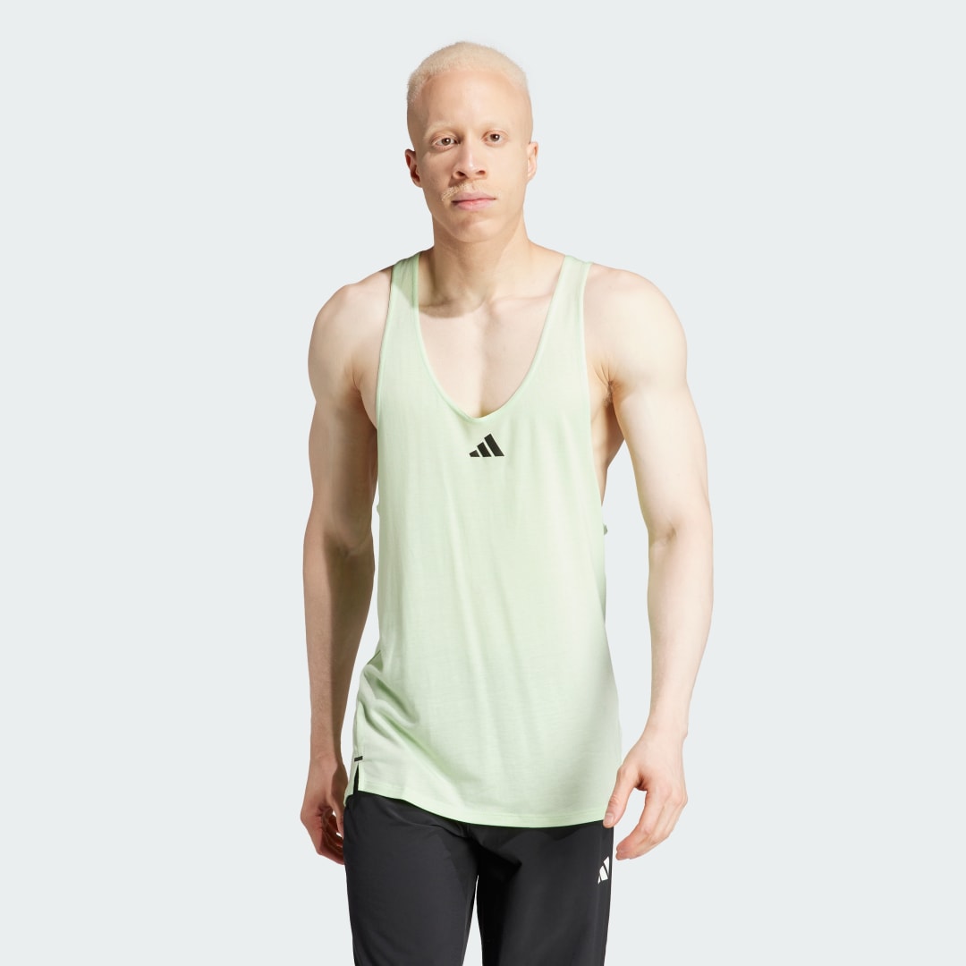 Потник adidas Performance Workout Stringer Tank Top Зелено | IS3367, 1